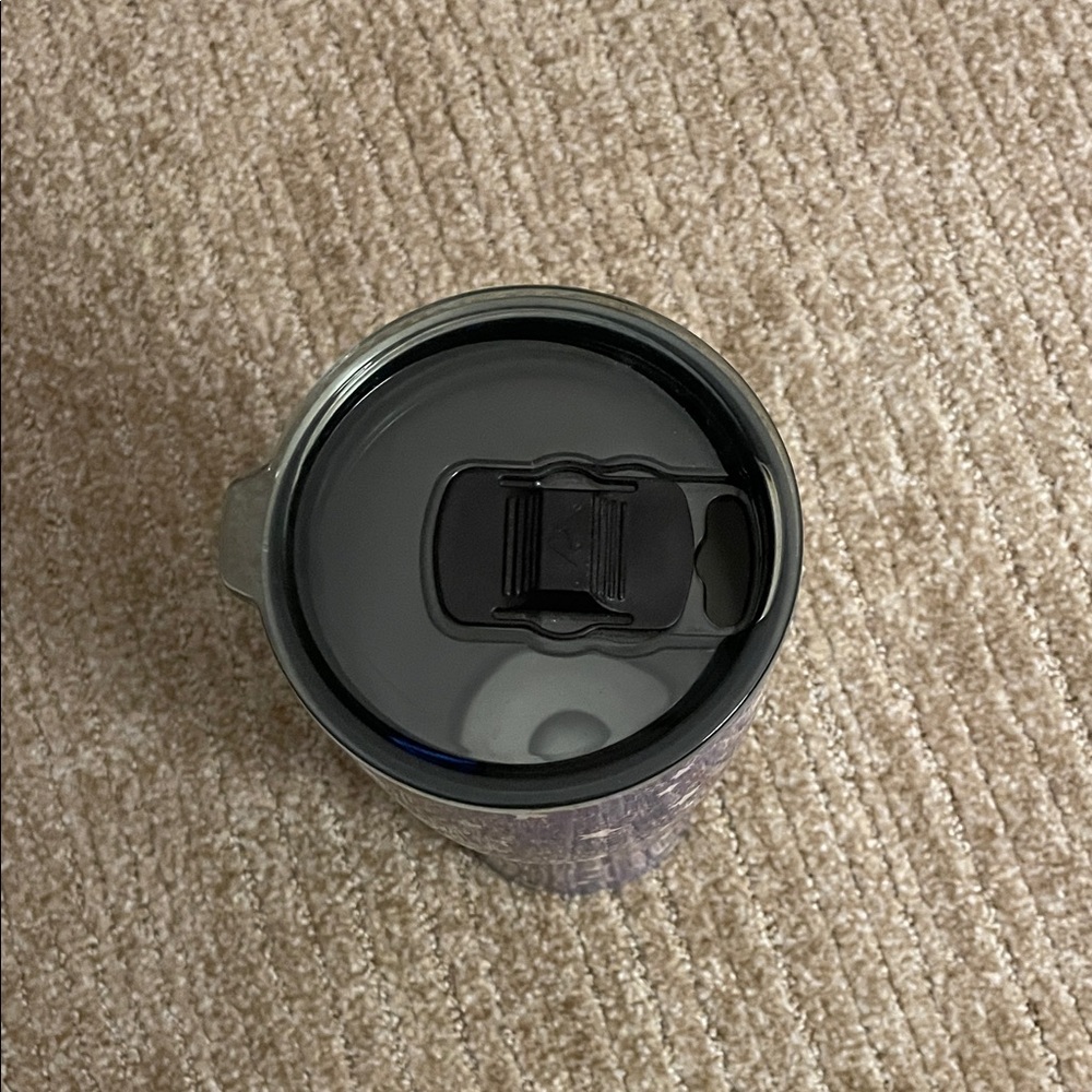 Source Unknown Black and Silver Travel Mug